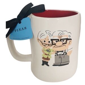 Rae Dunn Up My Greatest Adventure Mug Red Interior new with tag